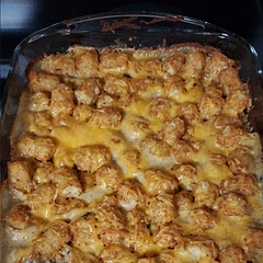 The base was a little bland so I added more salt and pepper and seasoned my chicken with salt, pepper, onion powder, garlic powder and some Sunshine when I baked it to see how it would taste. It's so good.