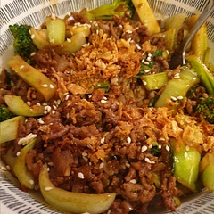 I added Pak choi and broccoli