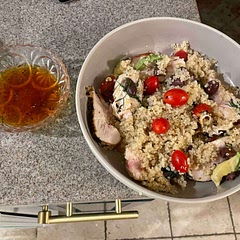 I made this for myself — used seasoned feta which was good!