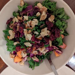 Go light on the dressing. I only used about half, if I used all of it my salad would have been swimming.