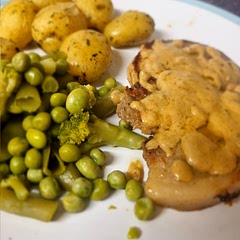 Thickened the sauce with a spoonful of flour. Delicious.