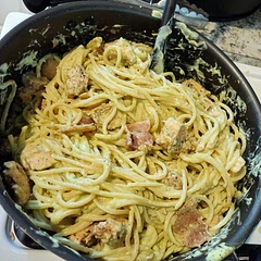 Used whole milk instead of cream and added chicken breast