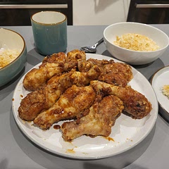 Super crunchy, double frying is worth the extra time! Added honey since I like it sweet better than salty.