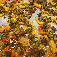 Very tasty!  Make the peppers fairly large to hold all the good stuff ☺️