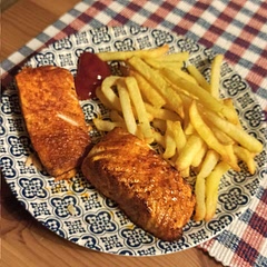 Great recipe! Quick, easy and delicious. I spread a drop of lemon on the salmon pieces instead of putting a slice on them. I may have undersalted it a bit, but it still turned out great and had a much nicer texture than oven-cooked salmon.