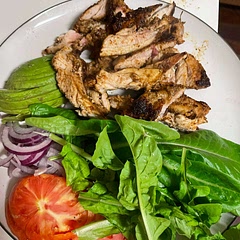 I used half the cumin for the marinade and half the cumin for the yoghurt sauce.  Also used half the chicken (4 thighs)