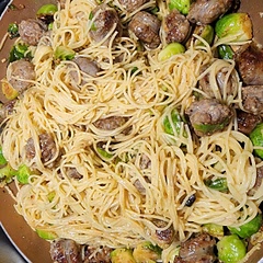 Flavor was amazing! I added sweet Italian sausage for protein. It was a little dry for my tastes. I think next time I will double the sauce. Otherwise this was delicious and I will definitely be adding it to the rotation 😋