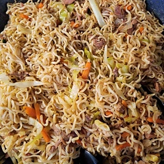 Omgs! This is amazing!! So flavorful! The key is to get a good bbq pork. We used leftovers from a pig roast and the smoky flavor of the pork really gives this dish an amazing flavor.