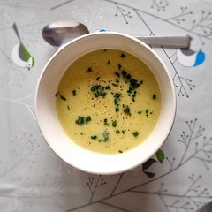 Didn't add the crème fraiche but I will next time. I think bacon bits would go really nicely with this soup too, but it's nice enough on its own! Thick and creamy, overall very satisfying on a cold day. My two year old hoovered it up, too!