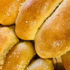 The best buns ever! Bake at 375° 15-20 minutes or until golden.