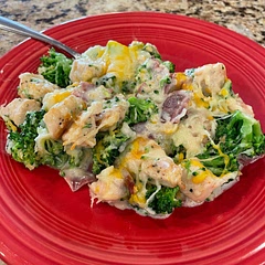 I made with the broccoli. Needs some salt and pepper on the broccoli but easy and very good.