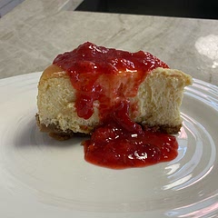 This recipe is more like a jam then a cake topping, but I was in a hurry to find something and am happy with how it worked out.