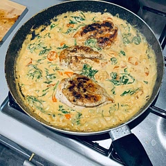 lovely midweek meal, served this over rice. Highly recommend the lemon wedges to serve to bring the dish to life