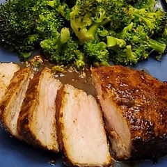 I've been looking for new pork chop recipes to use with my air fryer - this one was so easy and tasty! Had everything in the house except onion powder. I added an extra 3 mins on my cook time to get to 140* and might reduce the salt in pepper in future attempts; but, overall, thumbs up from a queen of easy recipes!