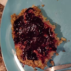 I added some berry jam to make it a pbj bar. I didn't have old fashioned oats so I used 1 minute oats. It still turned out moist and delicious.