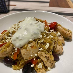 I used 4 chicken breasts and cut into strips/cubes