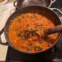 Yum! I did blend as recipe stated and I think it definitely adds to texture and body of the stew.  Very good.
