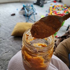 This recipe is REALLY thick. As in has to be eaten with a spoon thick. Now I used canned pumpkin, and I added a tbsp of chia seeds for Omega 3.
For me it's too spicy. I would half the chili powder and pepper, but my husband describes it as "a bland apple sauce." I eat it. It's not disgusting. But I won't be making it again.