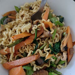 The recipe is pretty good as is. I'd love try it again with shrimp or some protein.  Some peanuts for extra crunch, but probably it become pad Thai