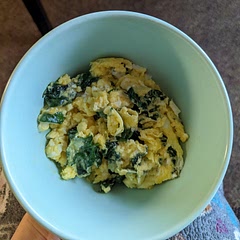 Added some cheese as well, makes a quick and easy breakfast