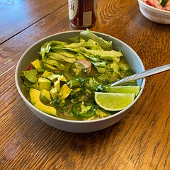 The recipe didn’t include authentic methods and the pozole ended up bland, undeveloped, and thin.
