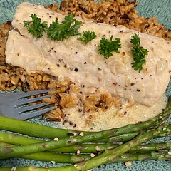 I used Mahi Mahi and it was perfect. I 1/2’d the recipe since it’s only 2 of us