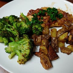 It was easy to make. I didn't use heavy cream but it tasted just good. I cooked roasted broccoli and potato.