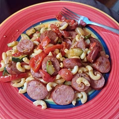 Super easy, tasty! I added a lil macaroni noodles and a lil drained diced tomatoes... I will make it again!