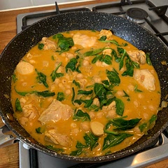 Cooked for longer over slow heat. Left out chutney, sweet enough.