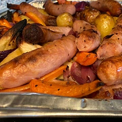 Took longer than 40 minutes to cook, but my roasting dish was slightly overcrowded.