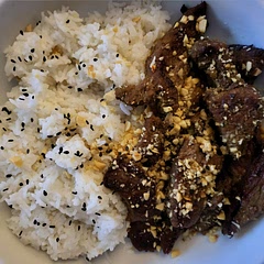 Taste was good. Didn't marinade the beef, just cooked it medium rare, which turned out really well a yway. The satay has a different taste to others I have had, not to say I didn't like it. Would have again