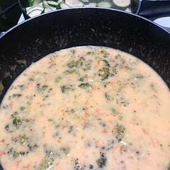 I used fat free half and half and after my first bowl, I added a pinch of ground crushed red pepper on top!