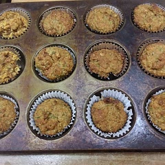So Yummy 😋 even better with butter on top with  cinnamon sugar! This is the second time I have made them and they turned out just as yummy I add to walnuts this time! I decided to do a second batch and use shredded carrot instead 😋