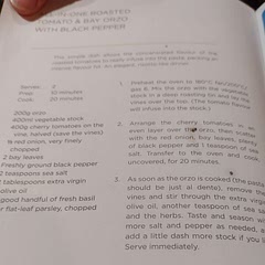 * See notes for recipe (photo).