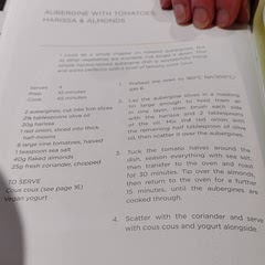 * See notes for recipe (photo).