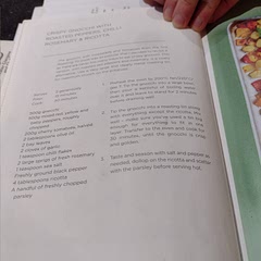 * See notes for recipe (photo).
Additionally add: black olives & prefer basil instead of parsley. 