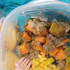 Love this dish. Made it previously before joining whisk and again last night. So filling and hearty. I took a picture of the left overs I brought for lunch. I would cook low and slow after putting in sweet potatoes so that they were softer and juicier. Enjoyed cooking it all in one ( not cast iron) skillet on the stove. Made clean up easy.