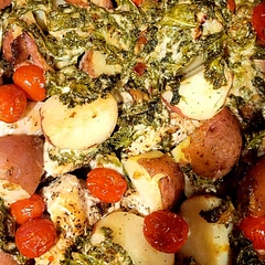 I baked it with potatoes.