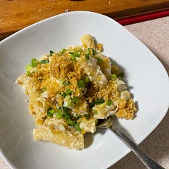 This was delicious! Creamy, with a mild sweetness, balanced with some savory, salty crispness! We would definitely make this again, maybe adding spinach or mushrooms for an additional veggie infusion (in addition to the cauliflower, which is much loved in our household). The more we make this, the quicker it will be for a rich, sophisticated take on a weeknight  mac-and-cheese.