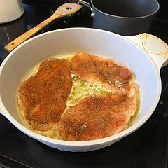 Very flavorful and tender.  Less cook time needed for Costco thin chicken breasts.