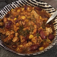 Added kale and made it in a pressure cooker as opposed to on the stove.