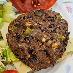 I rounded every spice up to a full teaspoon (2 tsp cumin, 1 tsp garlic, etc.) and I did not add any ketchup, mustard, or mayo to the burger mixture before cooking-- only for serving. Came out delicious!