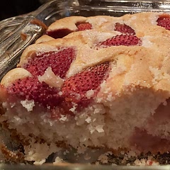 DELICIOUS! I was skeptical at first because my batter was really thick, but it ended up becoming really airy and fluffy inside, while crisp on the top. I didn't get much strawberry jam though... not sure what I should do to change that.
