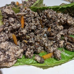 Not sure we made this right.....it seemed like a ton of mushrooms (1.5 lb for 6 servings).  We took the advice to use an electric chopper which made quicker work of all.those.mushrooms! 

It also came out very soupy and bland.  Probably won't make again....just didn't strike our fancy.  I look forward to seeing what other folks have to say about their experiences.
