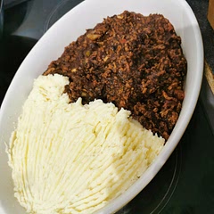 I'm not a black pudding fan but the way it melts into this makes it not only edible but delicious! I even added more than the recipe suggested because I was using it up.