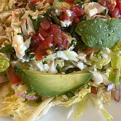 Super refreshing side dish for Mexican food I piled it on top of tostadas in place of lettuce