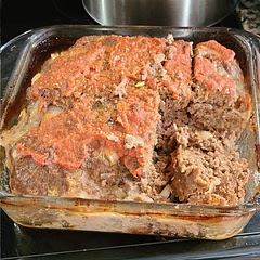 Very moist! I used Italian style breadcrumbs, would add a little more next time