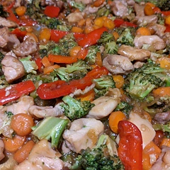 This is a new favourite. The veggies are crunchy and not squishy and the flavour isn't overwhelming. Took us much longer than 30 minutes (closer to 60) but it is worth it. We made six servings and added 8-10 oz of carrots instead of the 18. Adding this into our rotation!