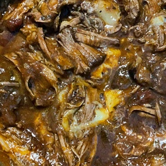 Fry Corn or Flour Tortillas add Sauce Meat Cheese Onion & Cilantro to Make Birria Tacos 
Or Pair Roast W/ Steamed Zucchini and Squash Mexican Rice
They both make excellent choices for lunch or dinner