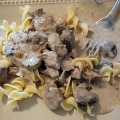 Made as directed and transfered the deglazed Wine to crock pot.  Could be thicker but was delicious.  Cooked on low for 7 hours and beef was tender and not chewey at all.